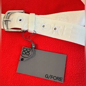 G/FORE Men’s Women’s Webbed Circle Logo Belt White Size (38) New with tag